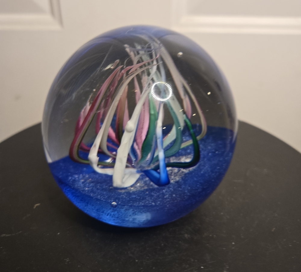 Dynasty Gallery Collectable Colorful Glass Art Sphere Paperweight